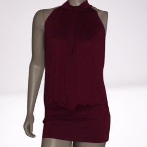 Backstage purple high neck halter style sleeveless dress/shirt nwt size m